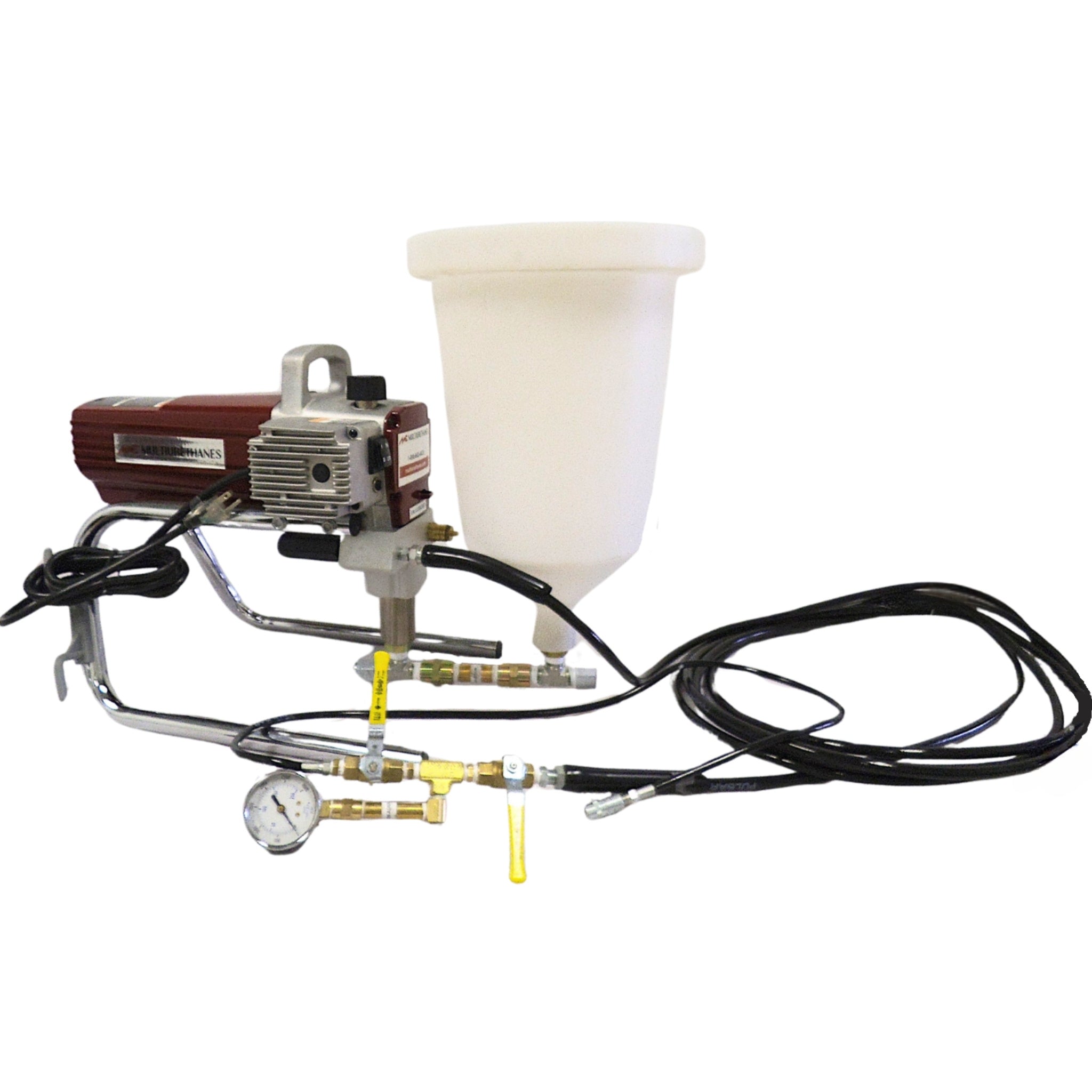 Multiurethanes Impact 410 electric pump for polyurethane resin injection into concrete cracks