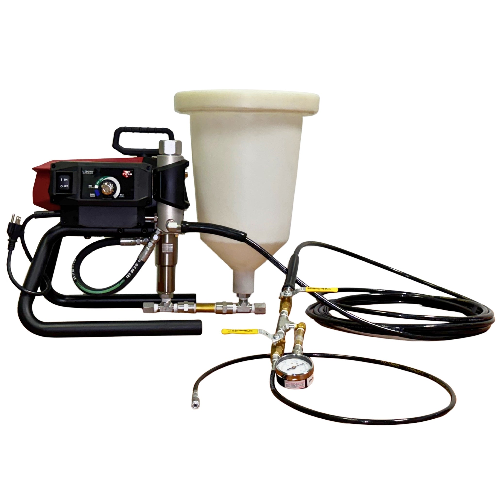 Multiurethanes Impact X 410 electric pump for polyurethane resin injection.