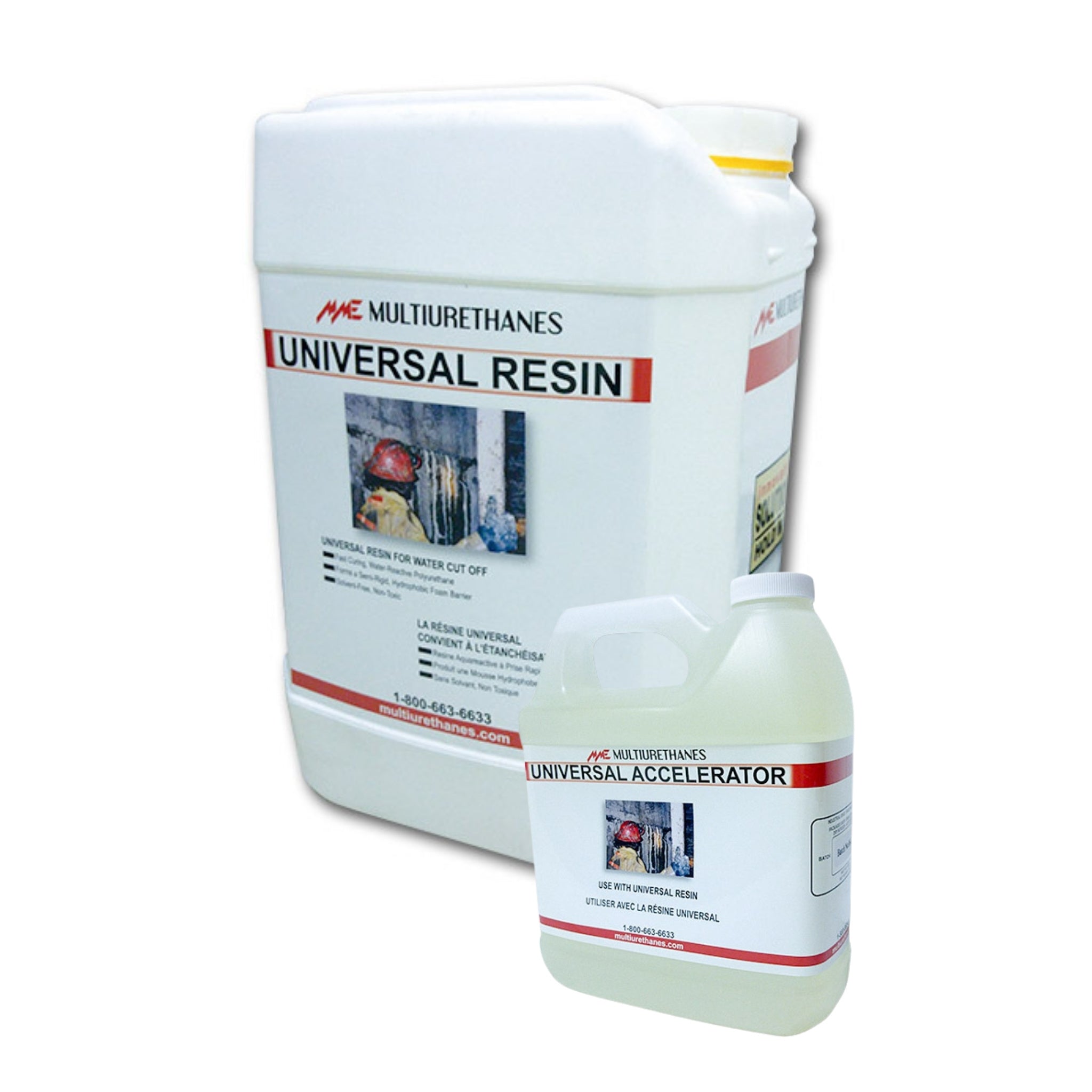 Multiurethanes MME Universal Resin container for high-pressure polyurethane injection grouting